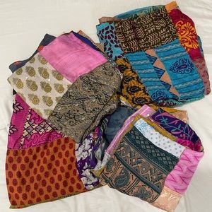 Boho Patchwork Sheer Curtains Set